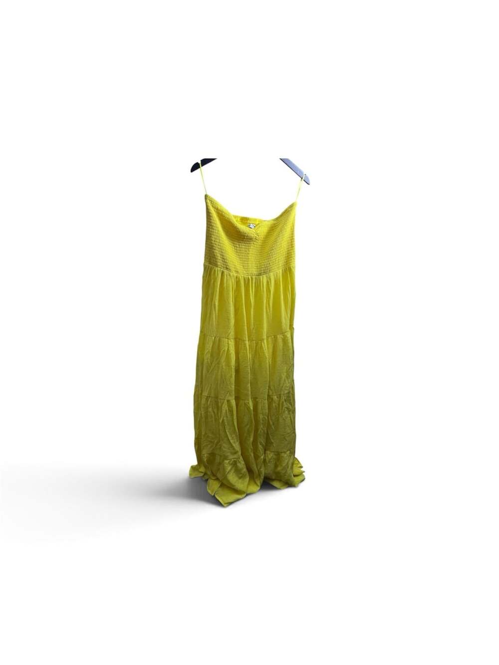 Willow & Root Smocked Midi Dress Pale Yellow